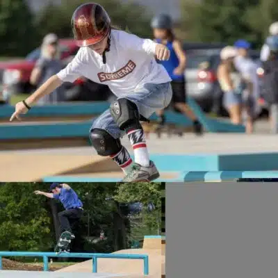 A new skate park in Danville, Kentucky's Millennium Park has features to challenge skateboarders' skills.